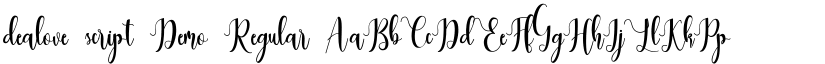 dealove script Demo font download