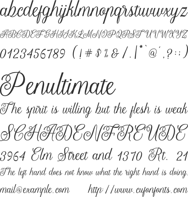 Letterline font preview