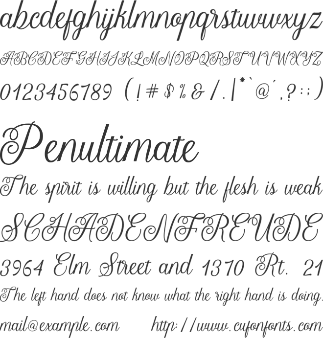 Letterline font preview