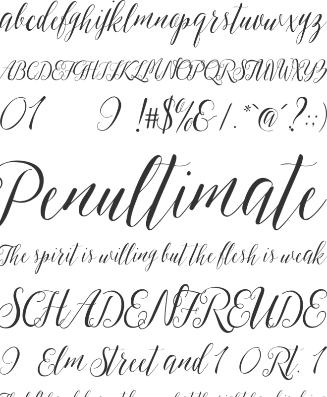 Sheilova font preview