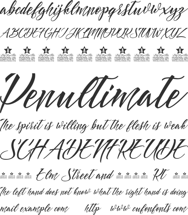 Dove of Peace Personal Use font preview