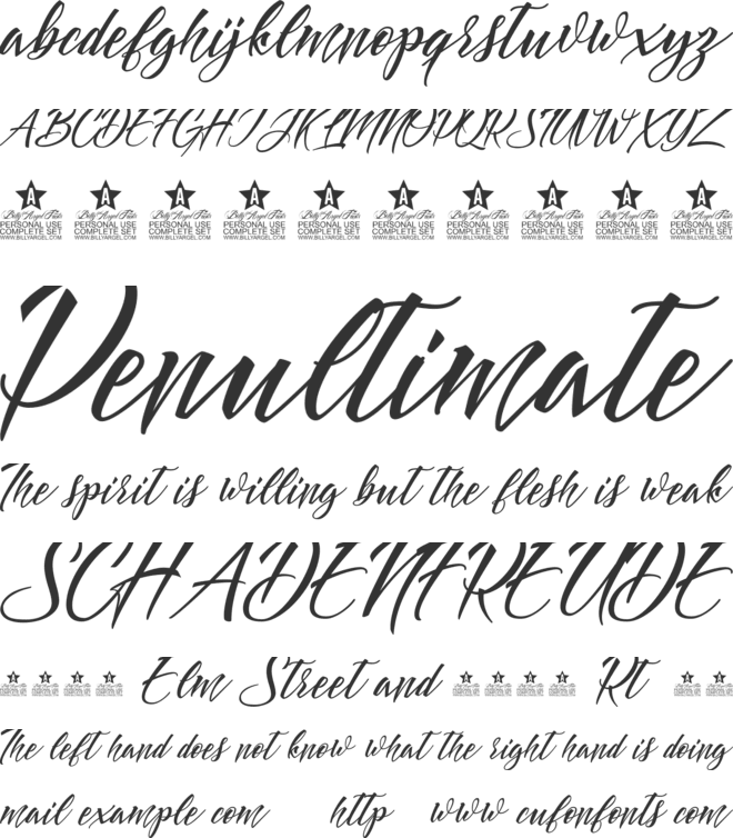 Dove of Peace Personal Use font preview