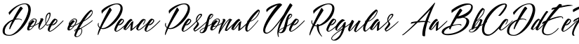 Dove of Peace Personal Use Regular font