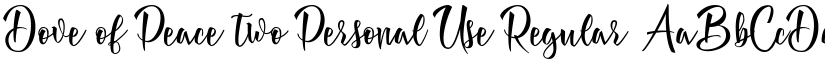 Dove of Peace two Personal Use Regular font