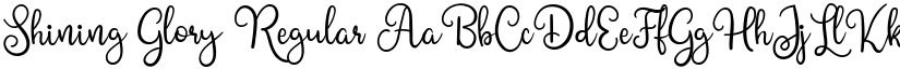Shining Glory Regular font
