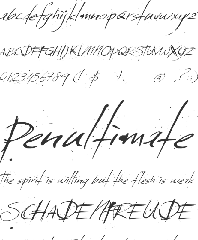 DK Sunday Monday font preview