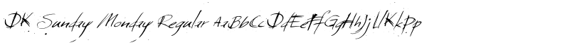 DK Sunday Monday Regular font