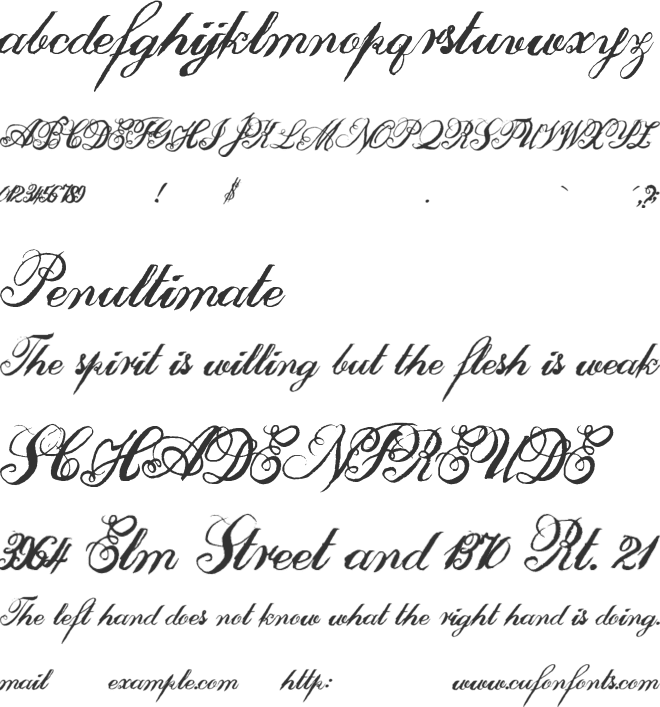 FauxAntique font preview