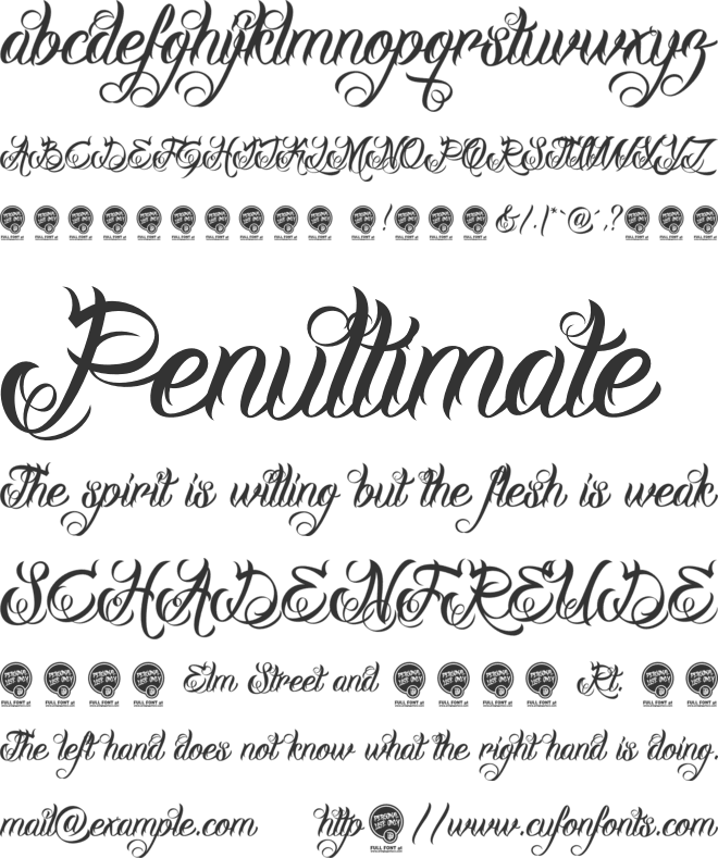 DHF Milestone Script Demo font preview