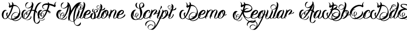 DHF Milestone Script Demo Regular font