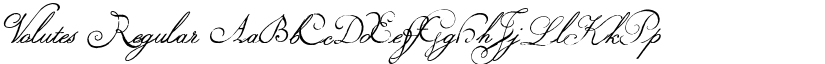 Volutes Regular font