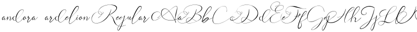 andora ardelion Regular font
