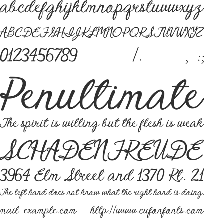 Crystal Heart font preview
