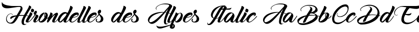 Hirondelles des Alpes Italic font