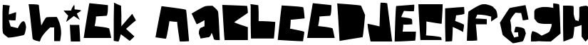 thick font