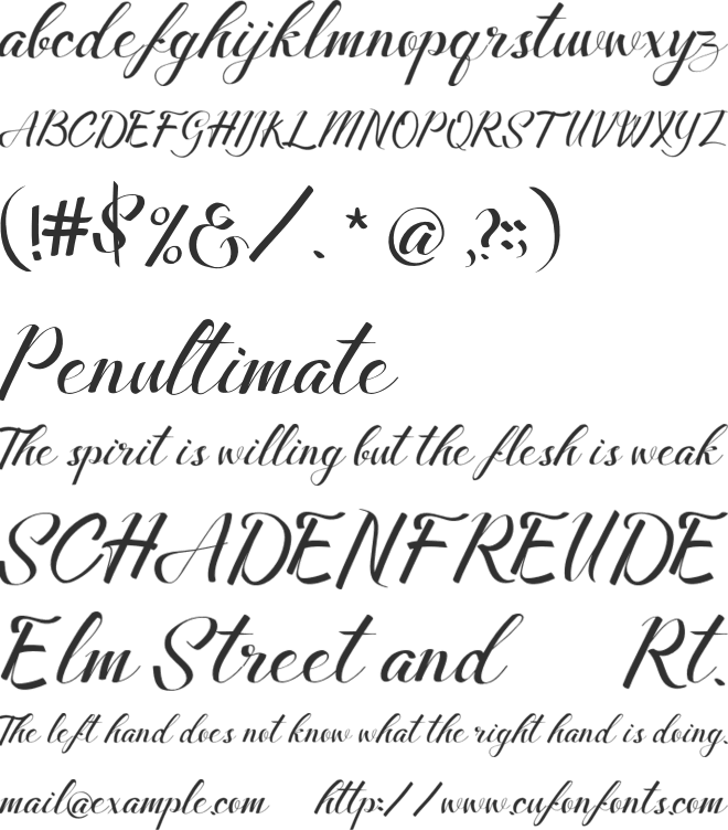 Merthy font preview