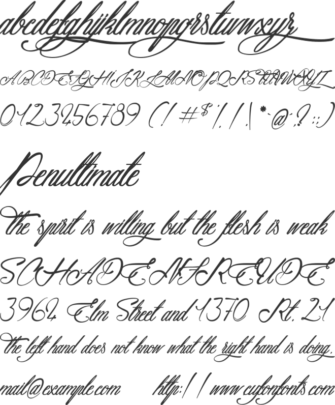 Atlantide Starlight font preview