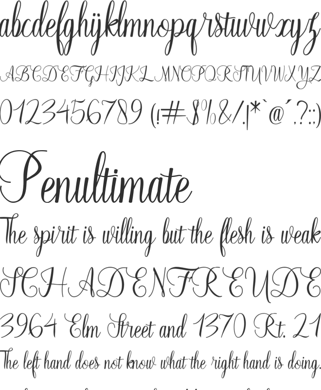 Fayalong font preview