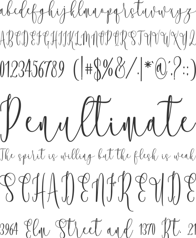 RoosterScript font preview