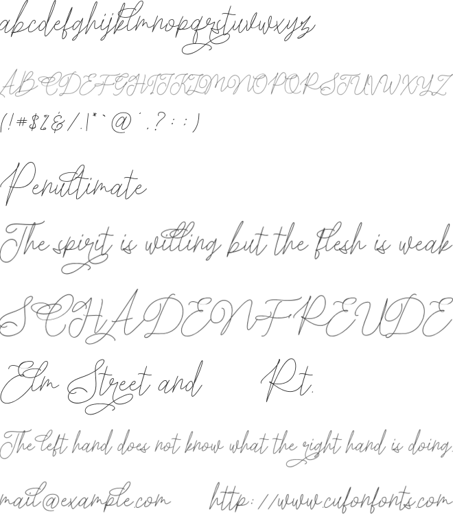 Claire Script font preview