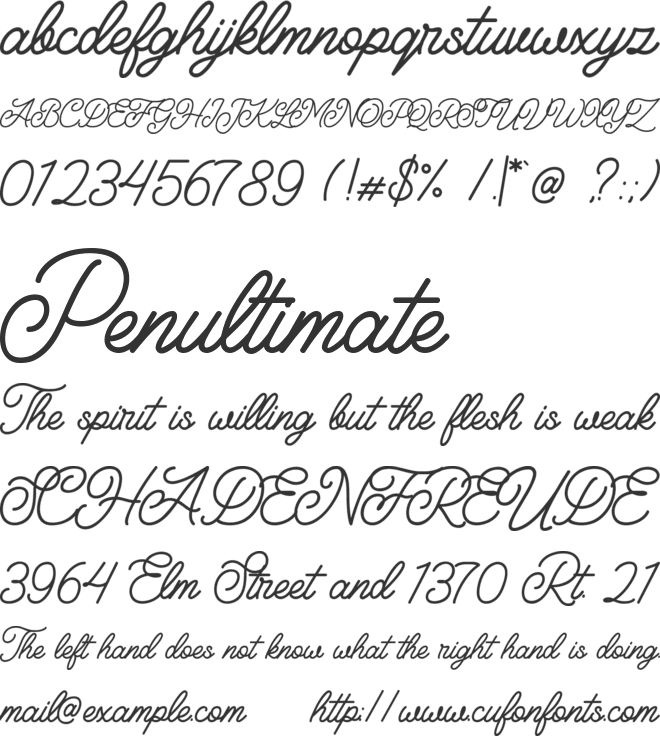 Felician Demo font preview