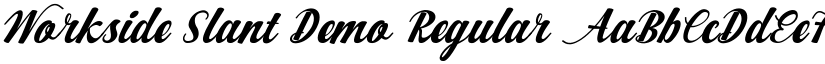 Workside Slant Demo Regular font