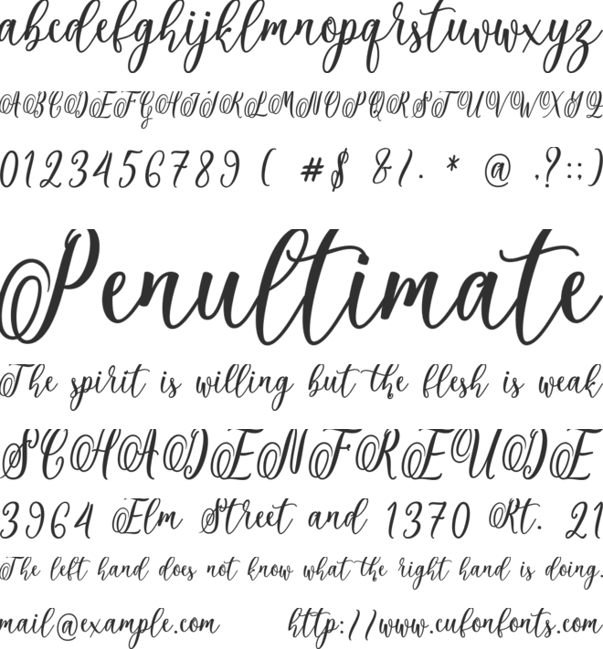 theella font preview