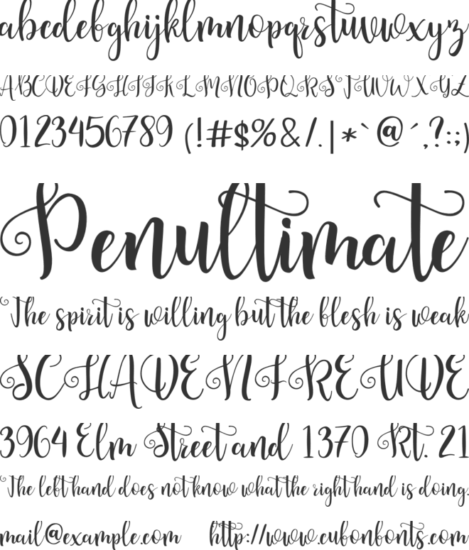 Pretty Queen font preview