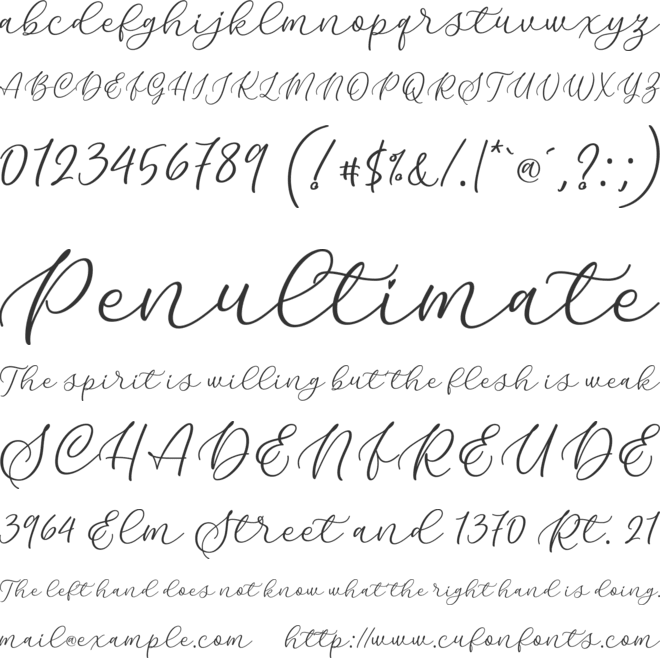 Kelidya font preview
