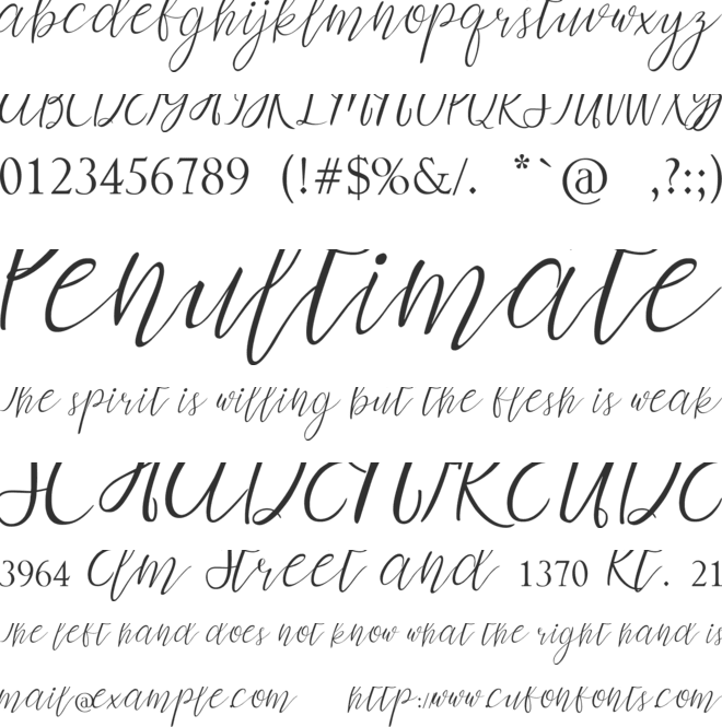 Myrtle font preview