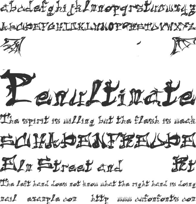 Dark Flame font preview