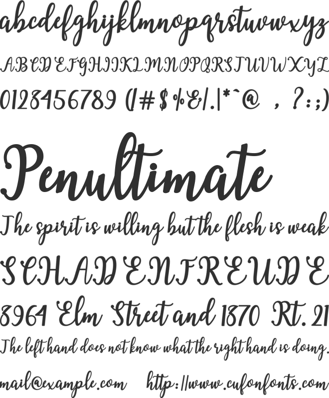 Hearted Script font preview