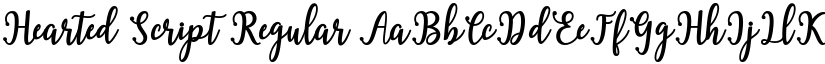 Hearted Script Regular font