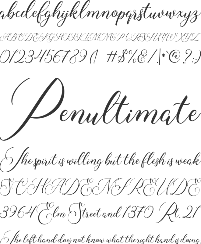 Roseville Demo font preview