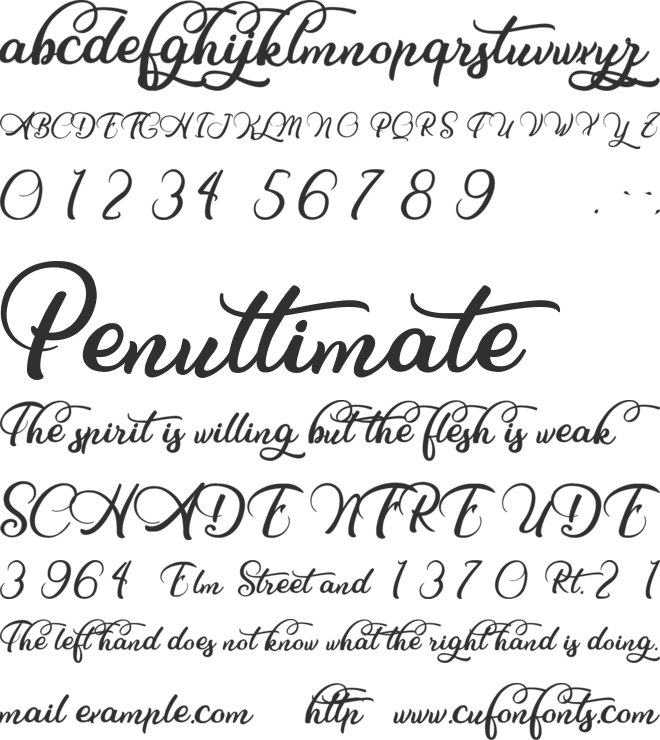 Charming Strangulation font preview
