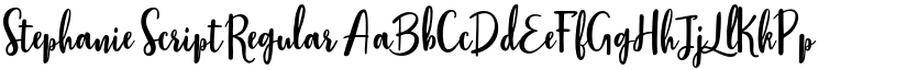 Stephanie Script Regular font