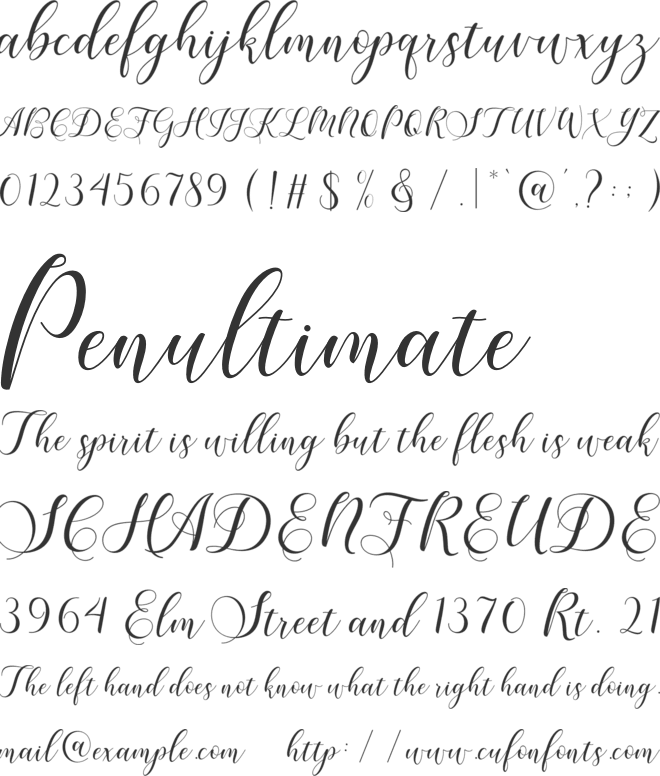 Karliyna Script font preview