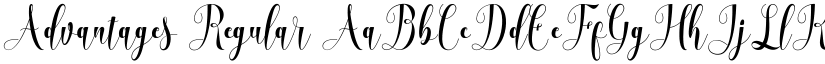 Advantages Regular font