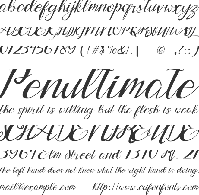 Lantting font preview