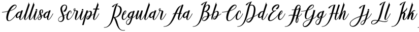 Callisa Script Regular font