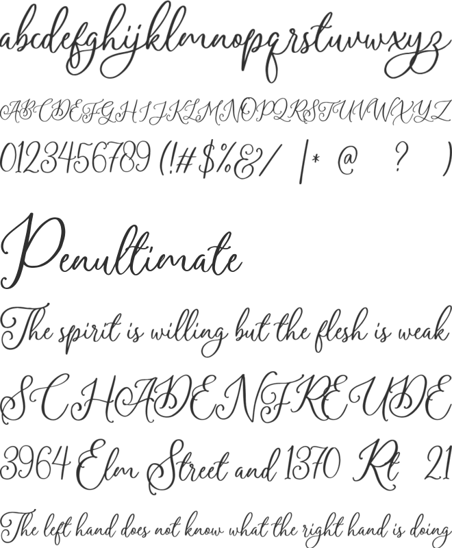 Amerta Misty DEMO font preview