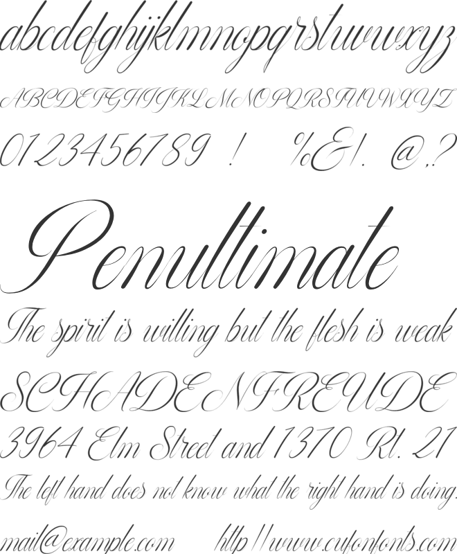 Mugello font preview