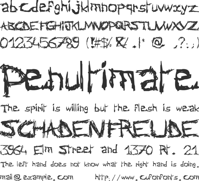 Abstract Classic font preview