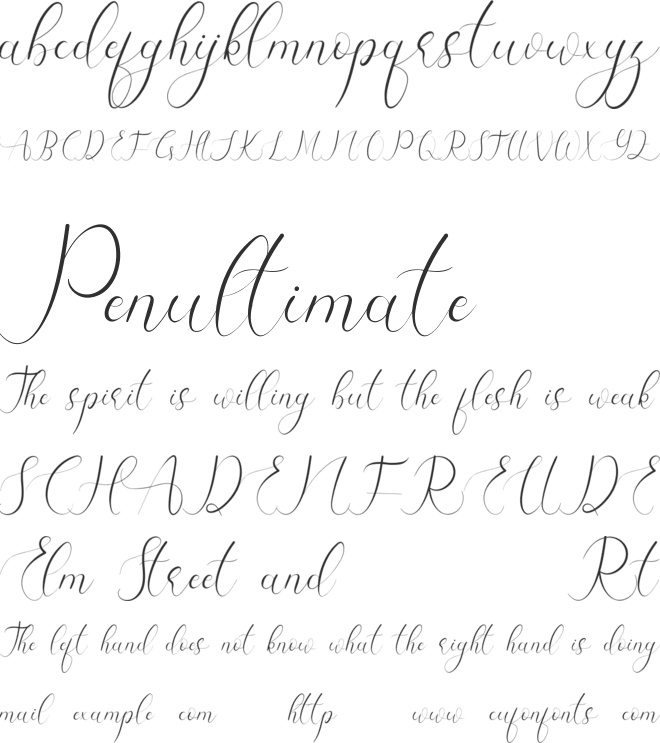 Yhasmeera Demo font preview