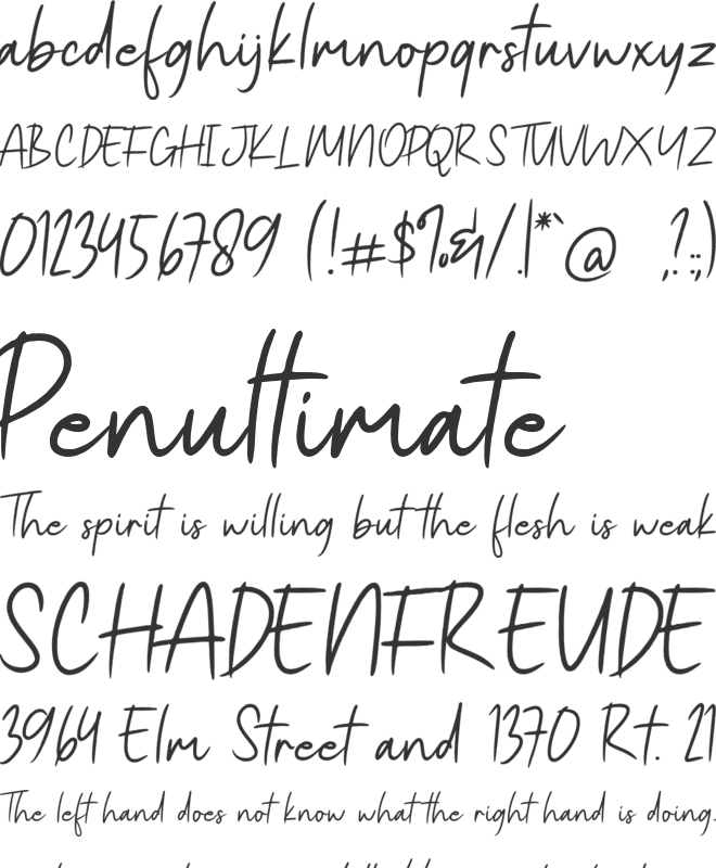 Andalan Eug font preview