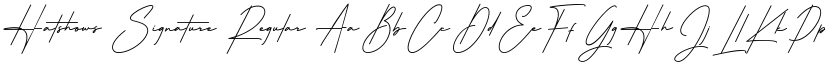 Hatshows Signature Regular font