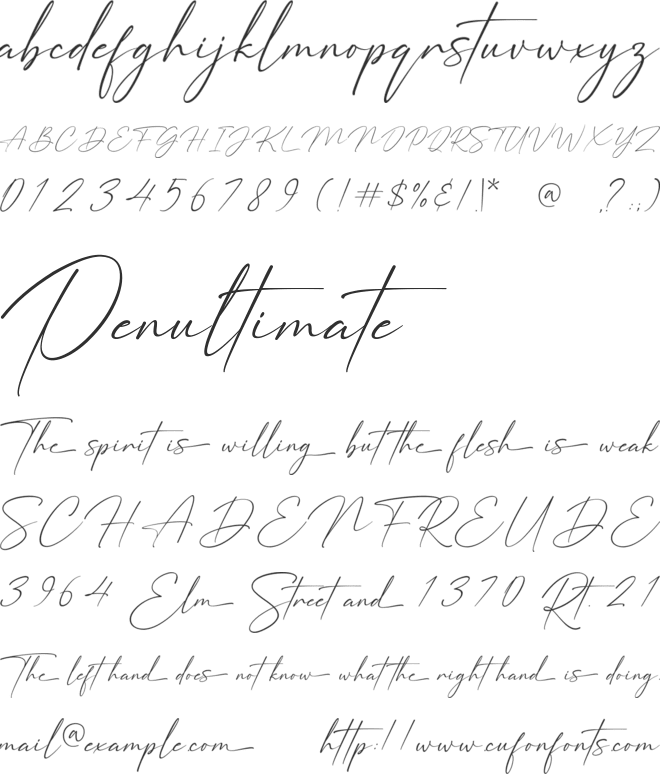 Golden Partline font preview