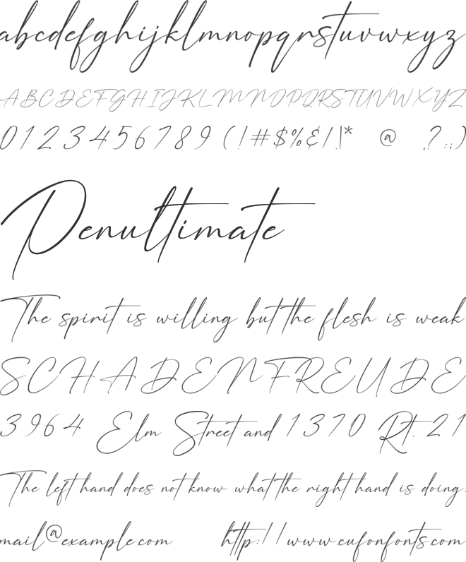 Golden Partline font preview