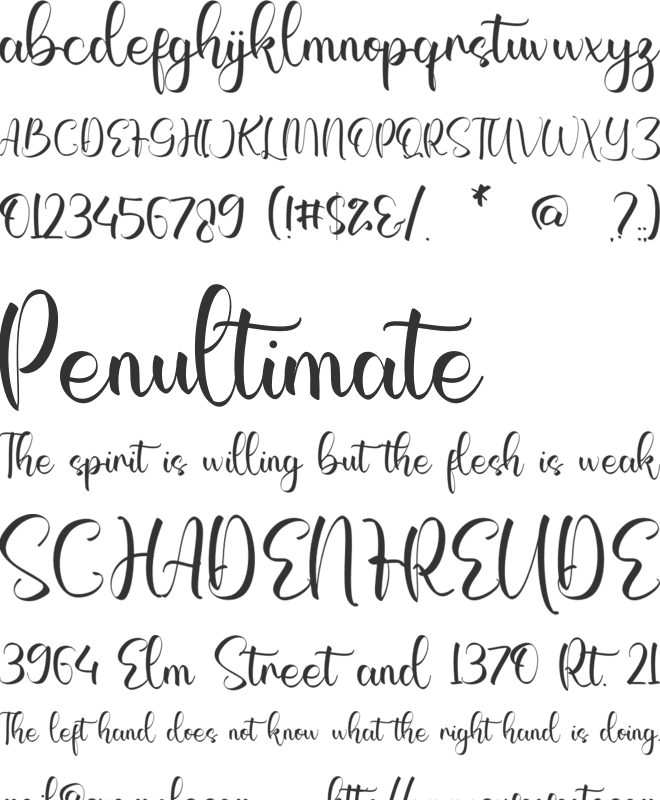 Marytania font preview