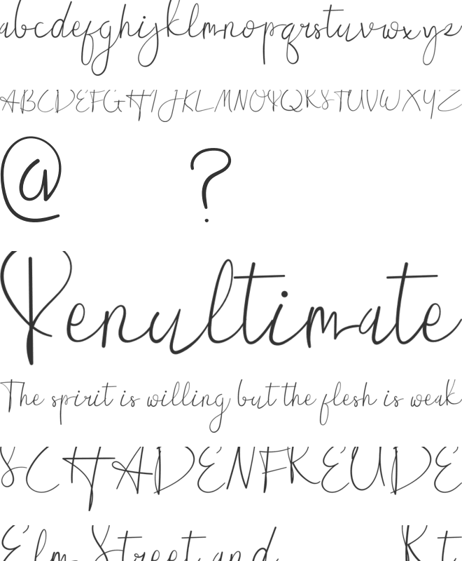 Amelya Putri font preview